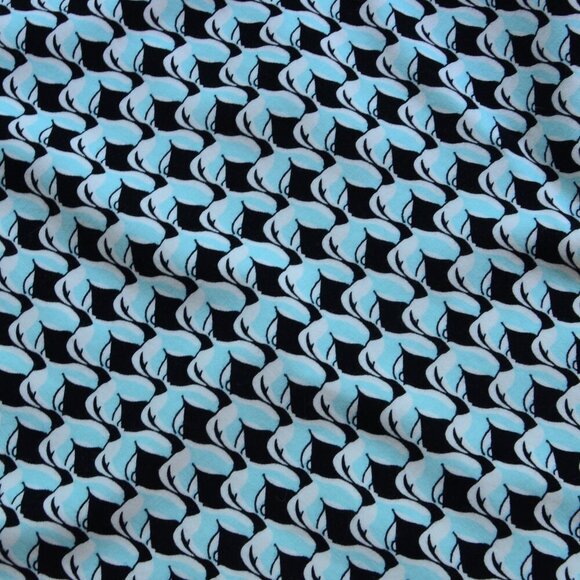 Diane von Furstenberg Blue & Black Geometric Print Side Zip "Noemi" Skirt Size 2 - Picture 9 of 9